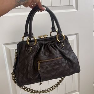 Marc Jacobs Stam Quilted Leather Bag in Chocolate